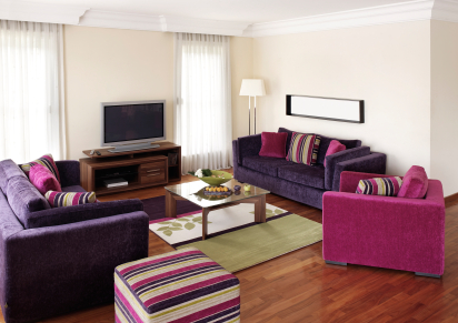 colored living room