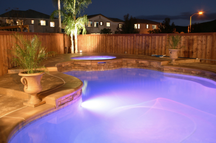 swimming pool with jacuzzi